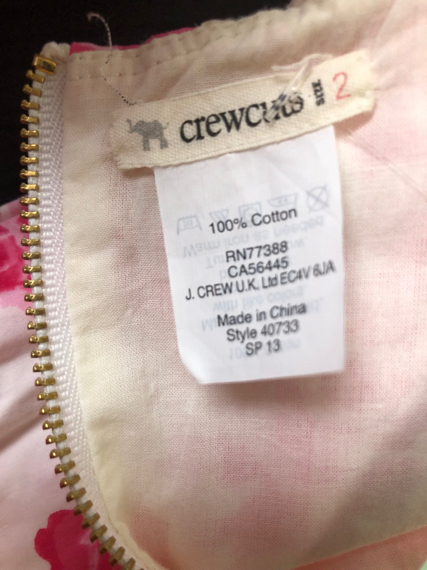 2t Crewcuts white floral Dress