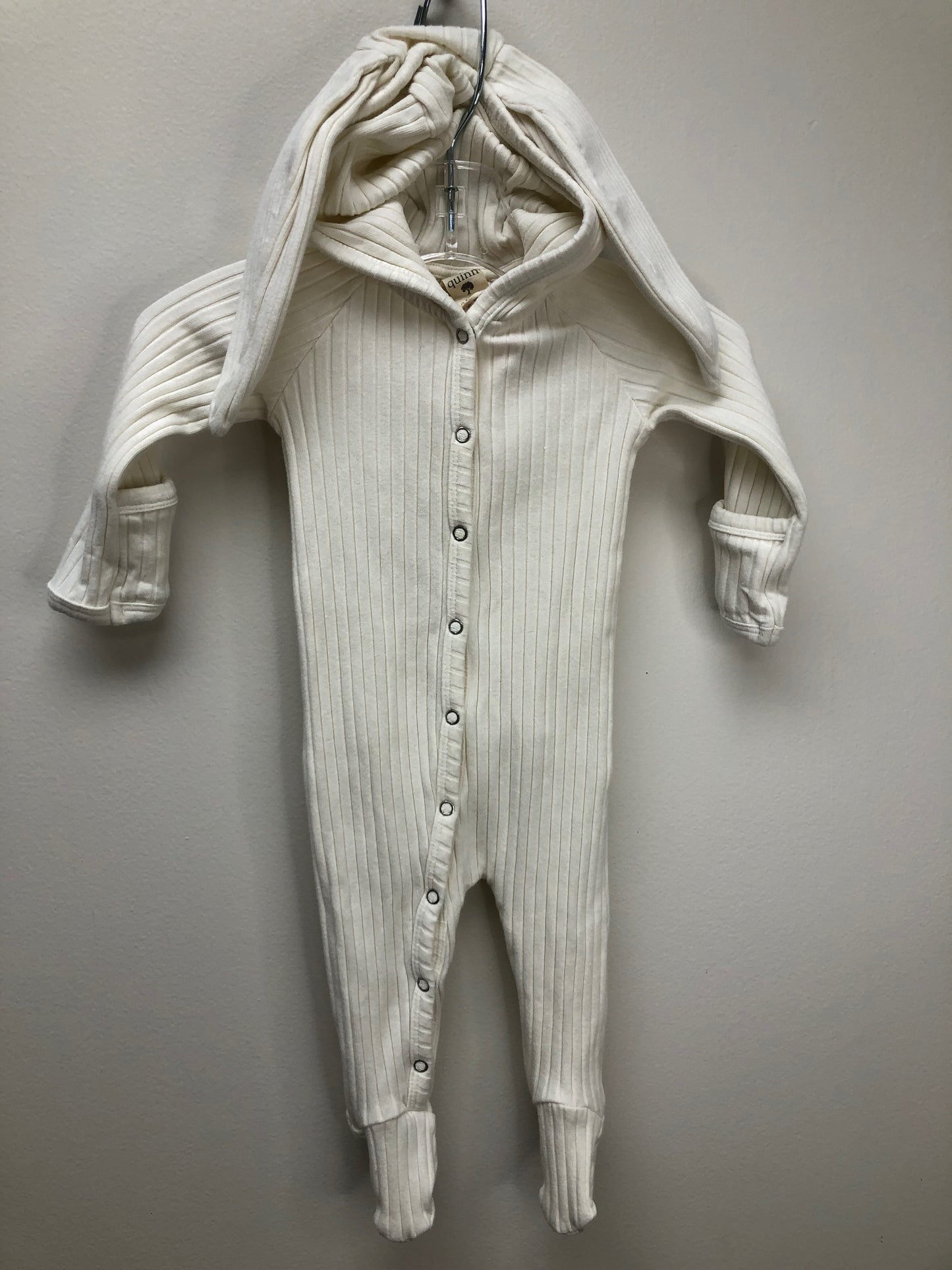 0-3m Kate Quinn cream ribbed 1 PC Ensemble