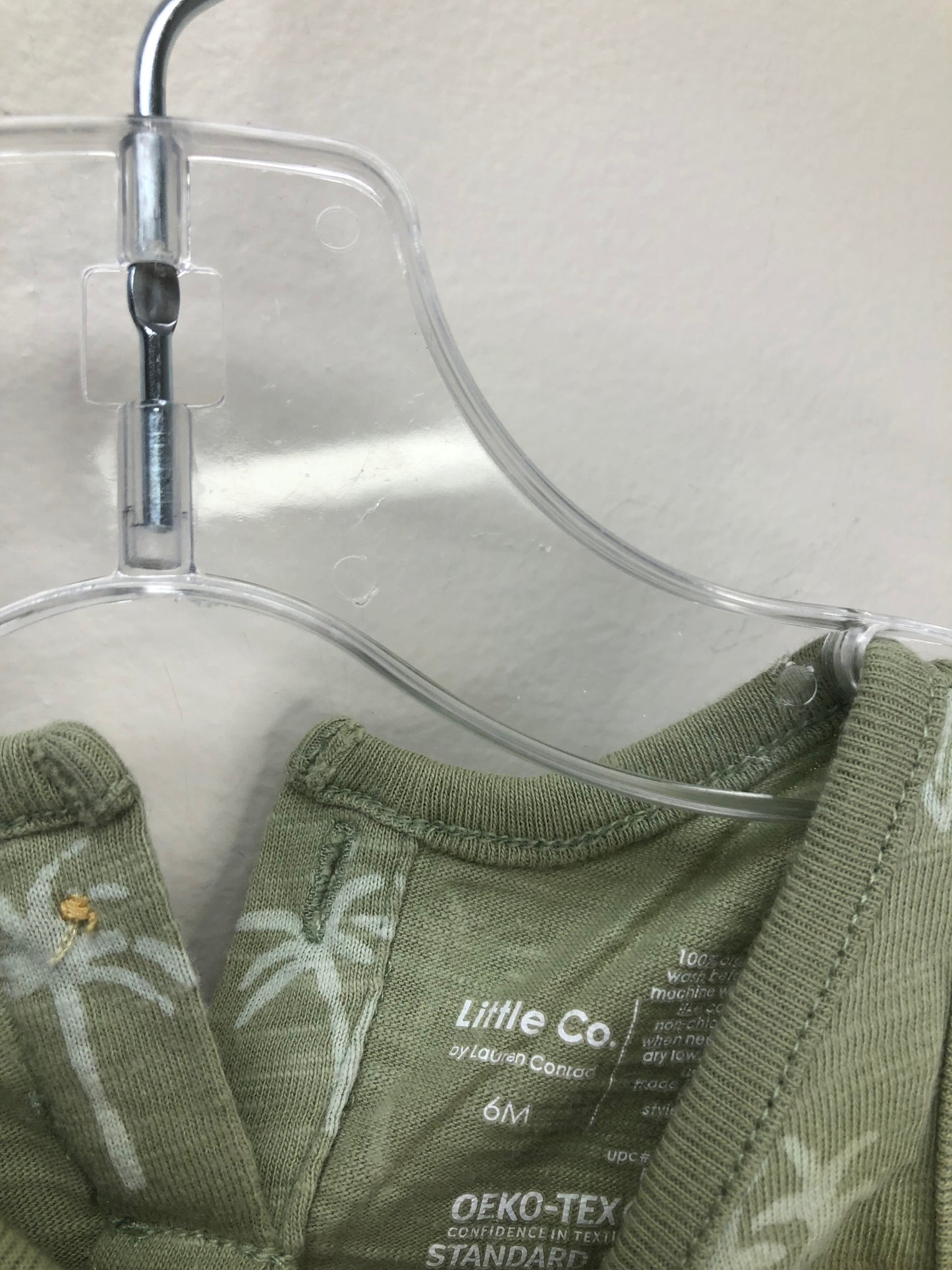 6m Little Co. green palm trees Romper