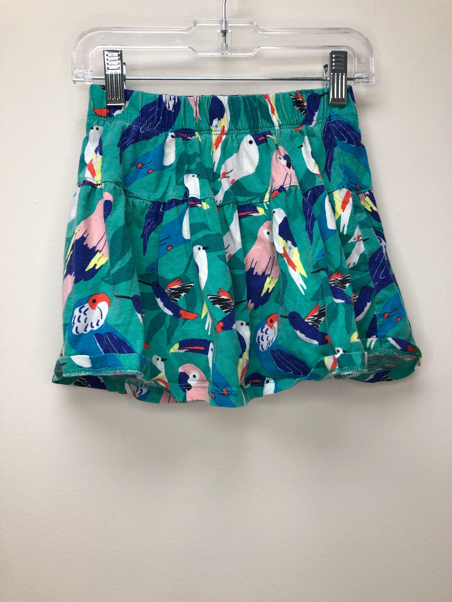 5 tea green parrot Skirt