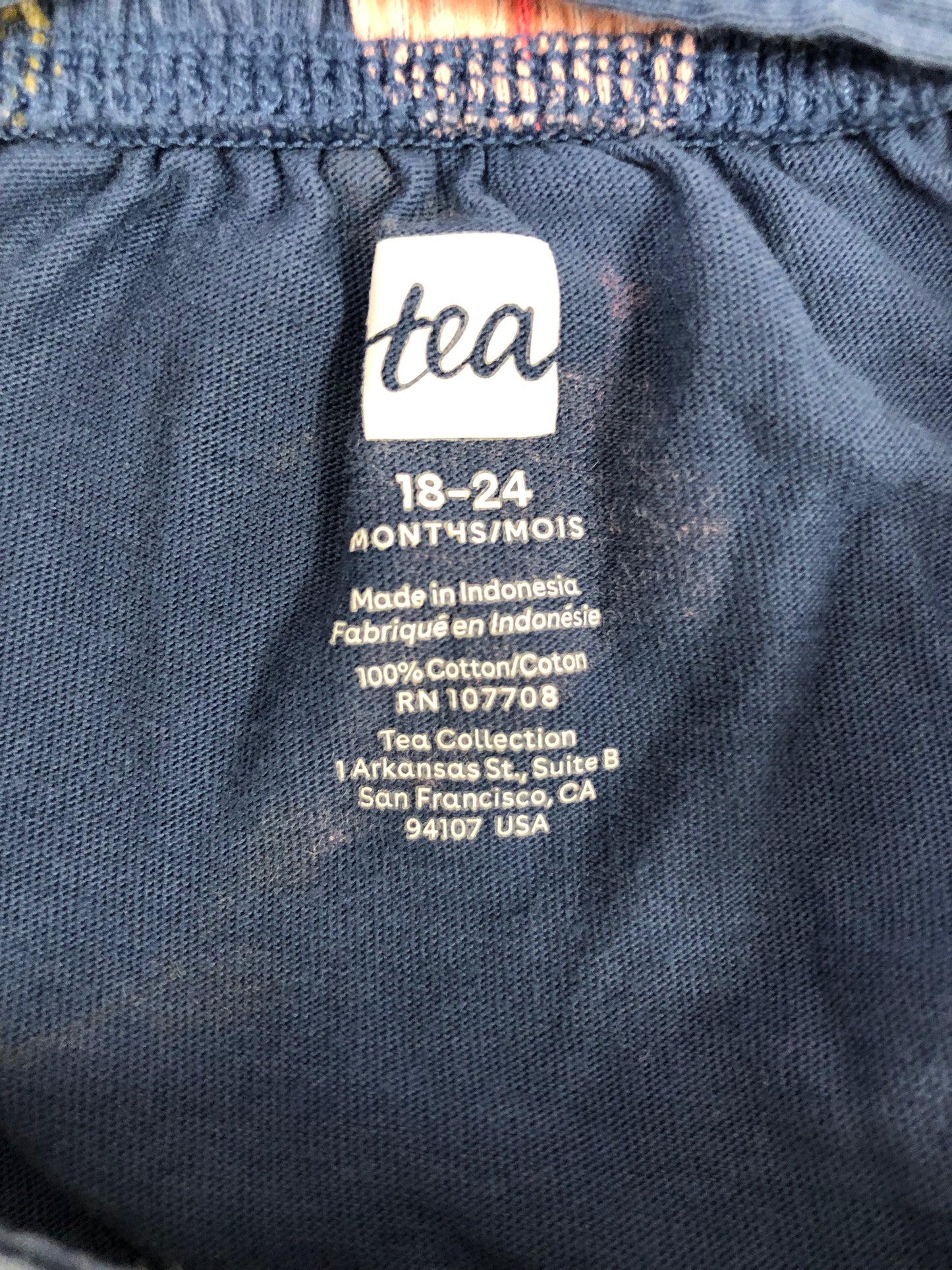 18-24m tea navy floral Romper