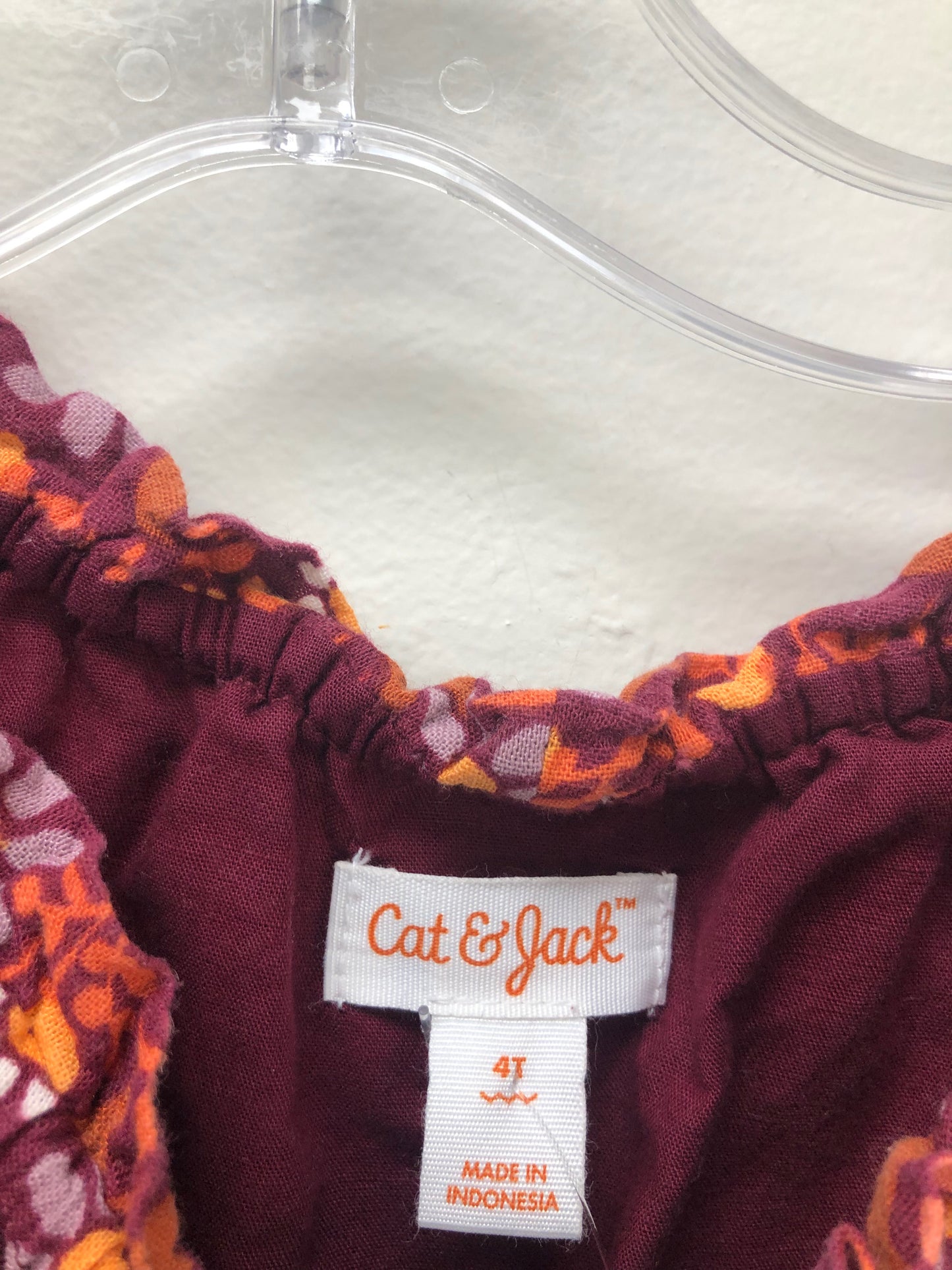 4T Cat & Jack maroon floral Dress