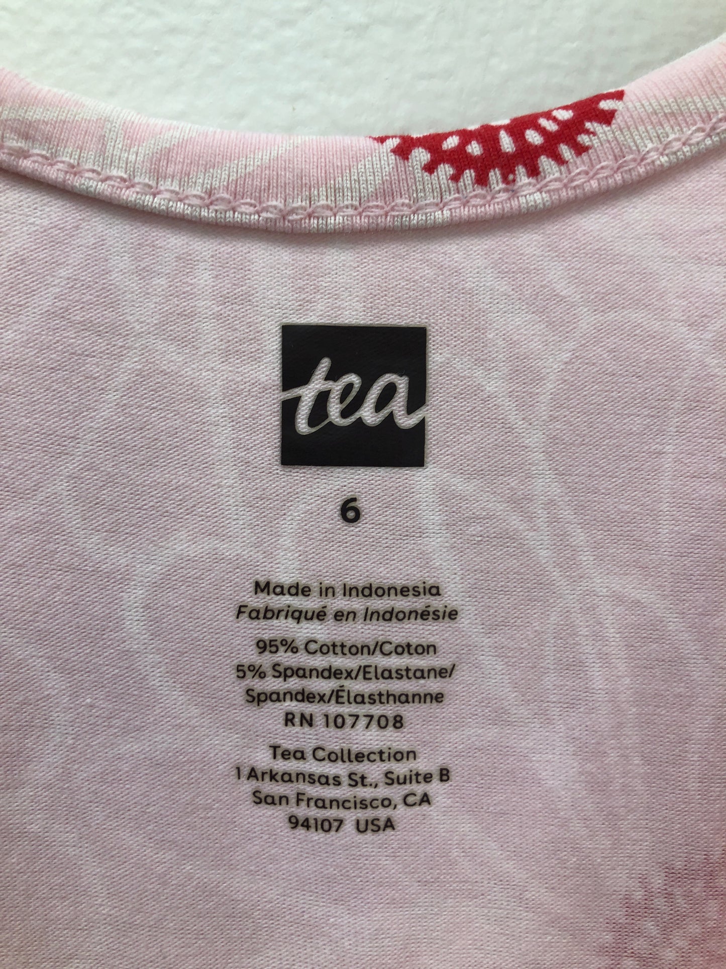 6y tea pink floral Romper