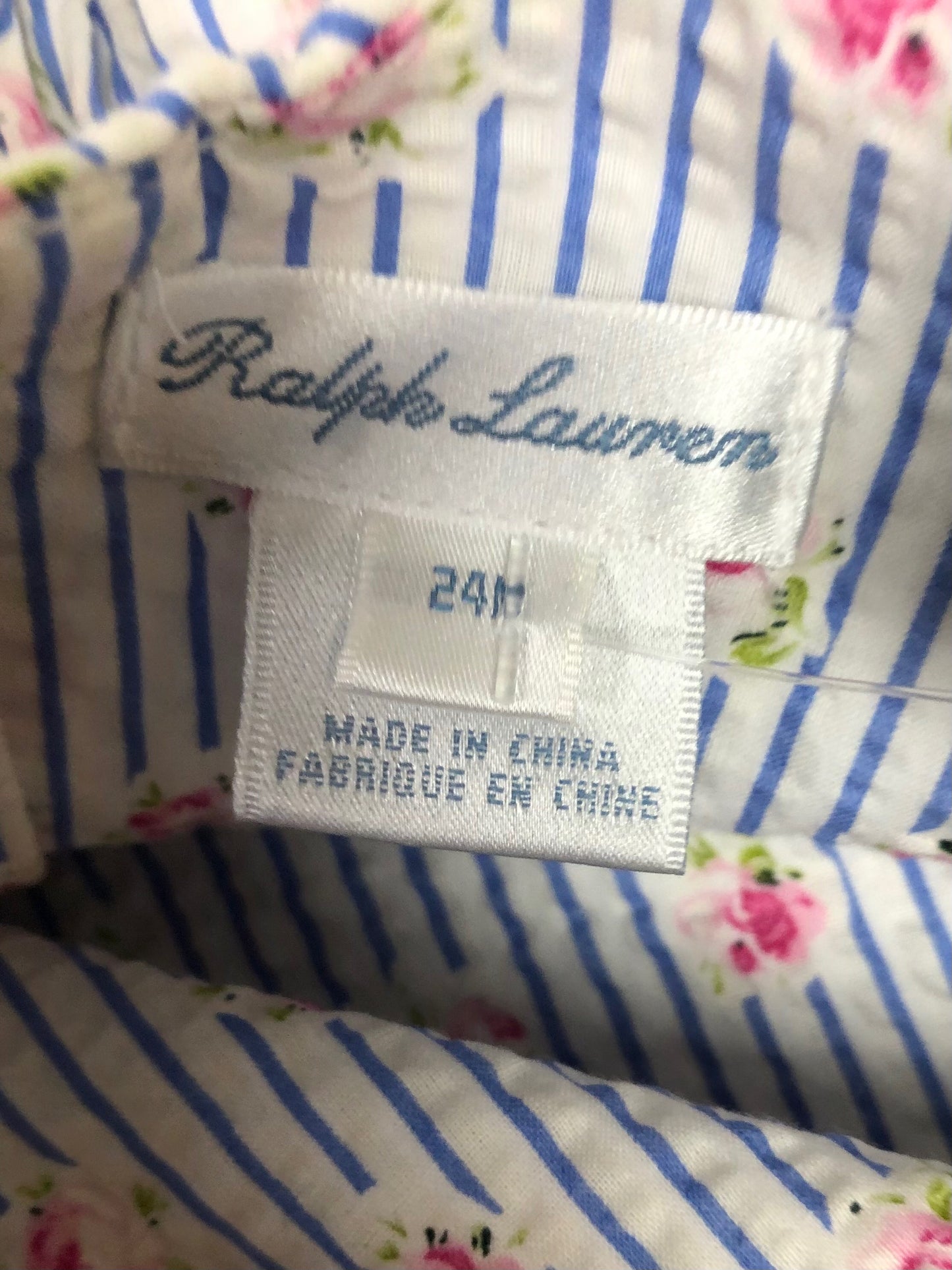 24 Month Ralph Lauren white stripe Dress