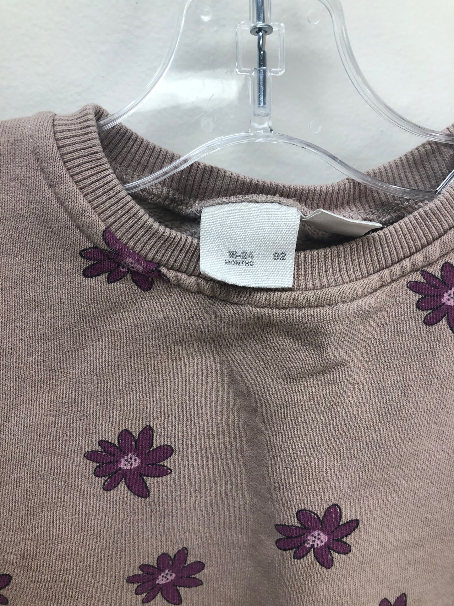 18-24m Zara purple floral Sweatshirt