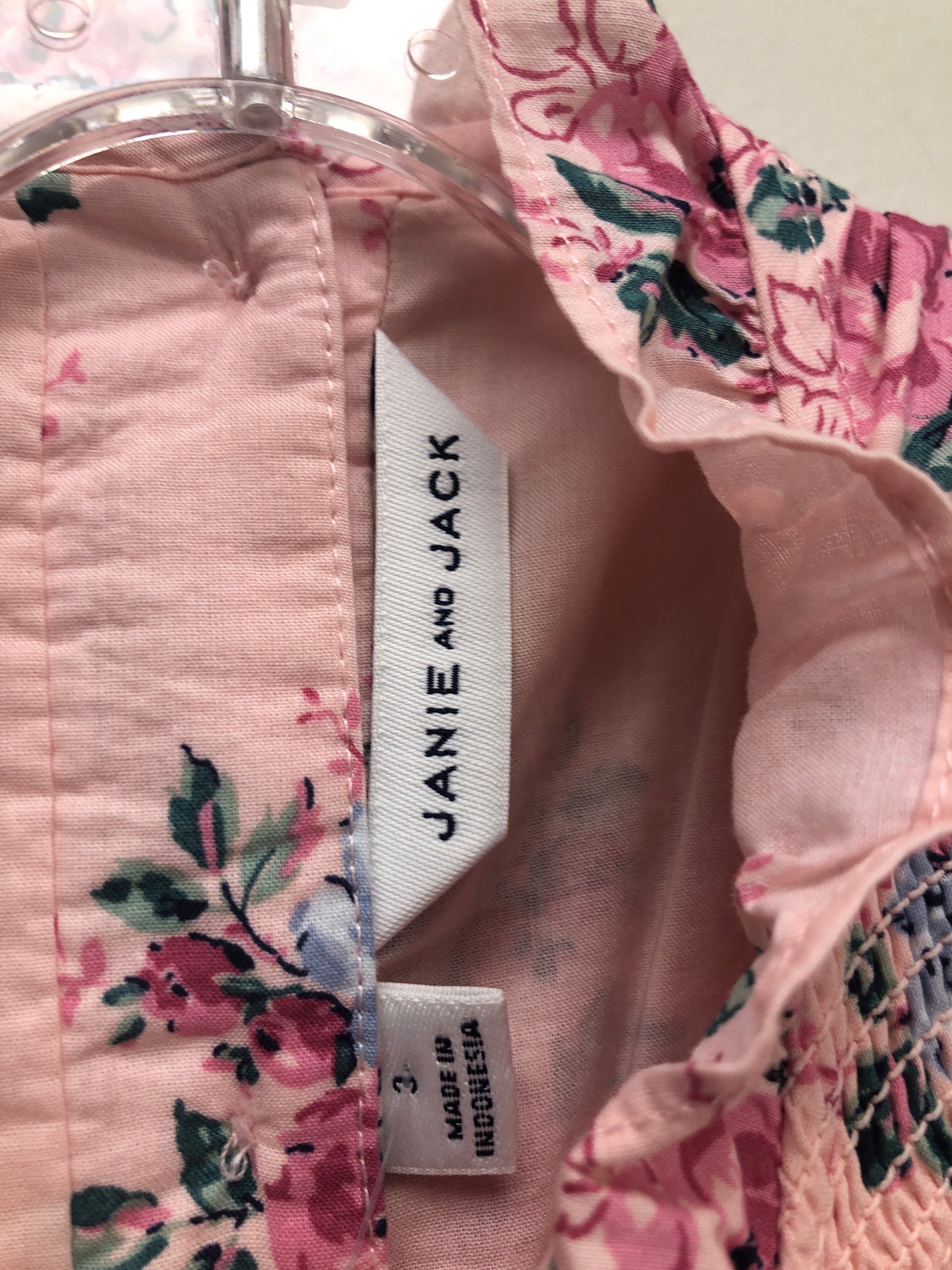 Size 3T Janie and Jack pink floral Dress