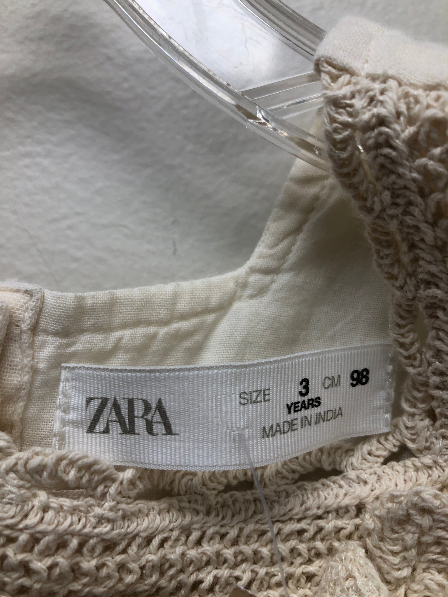Size 3t Zara cream embroidered romper