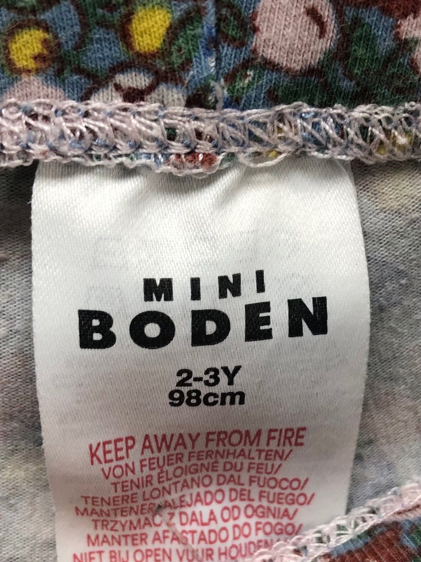 2-3 Mini Boden Multi-Color floral leggings