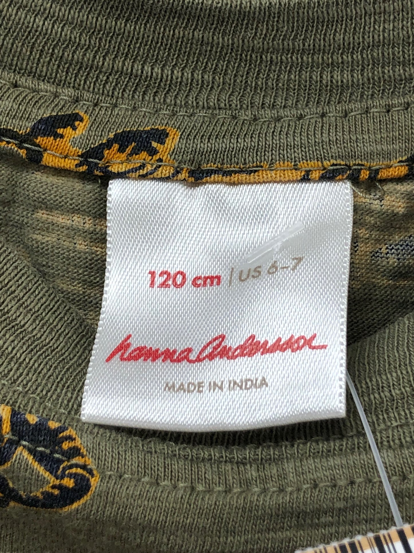 Size 6 Hanna Andersson green tiger Shirt