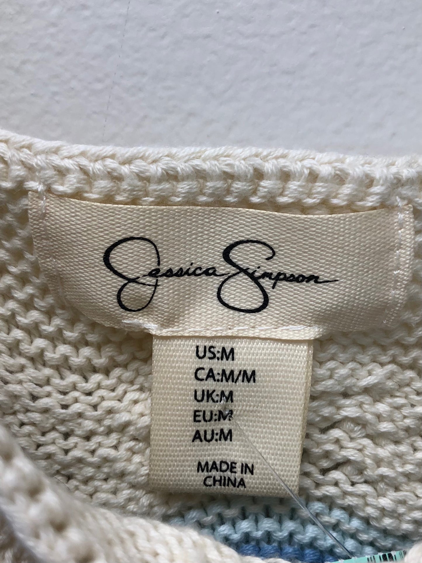Medium Jessica Simpson cream crochet Shirt
