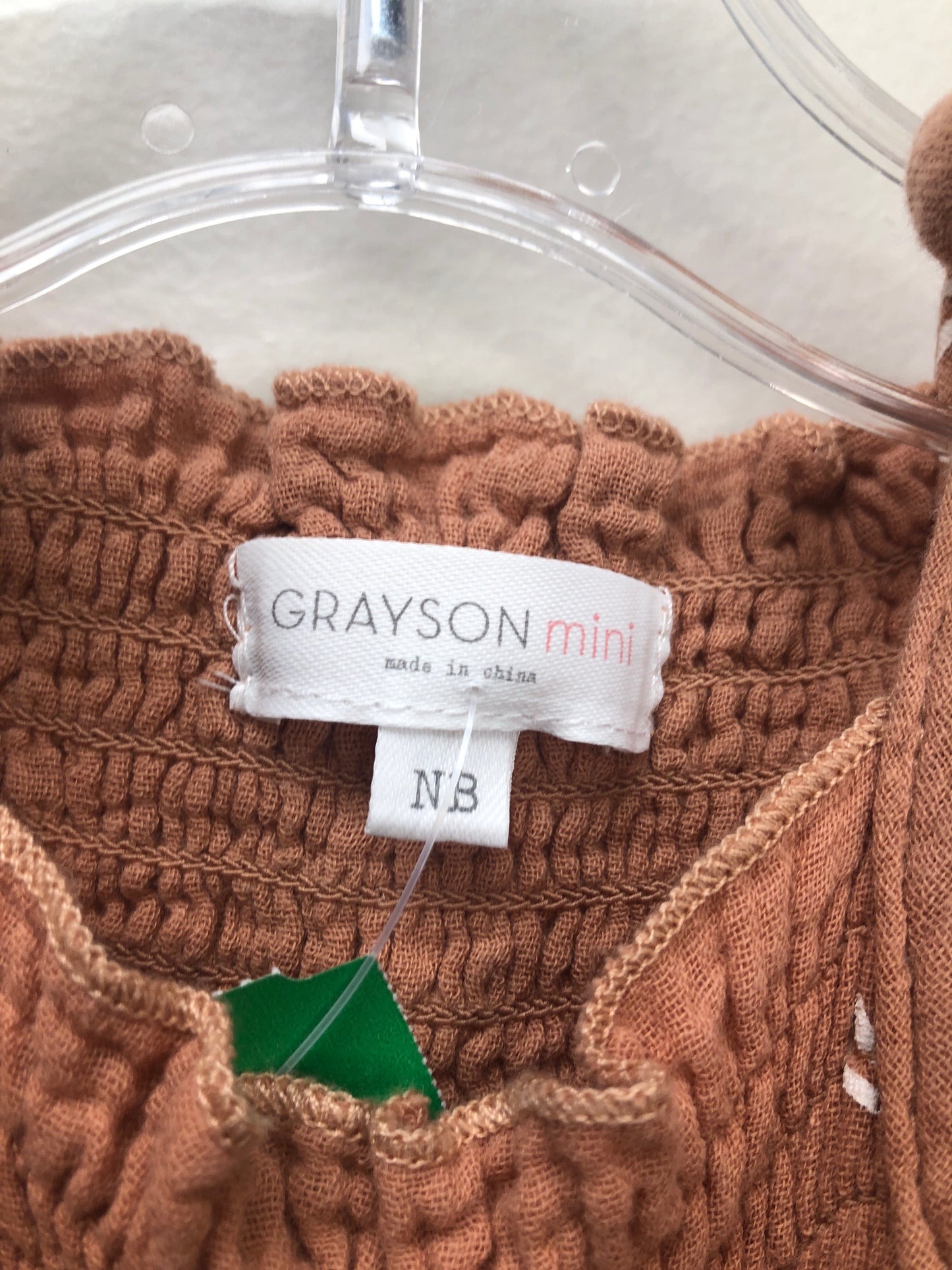 NB Grayson Collective clay rainbow Romper