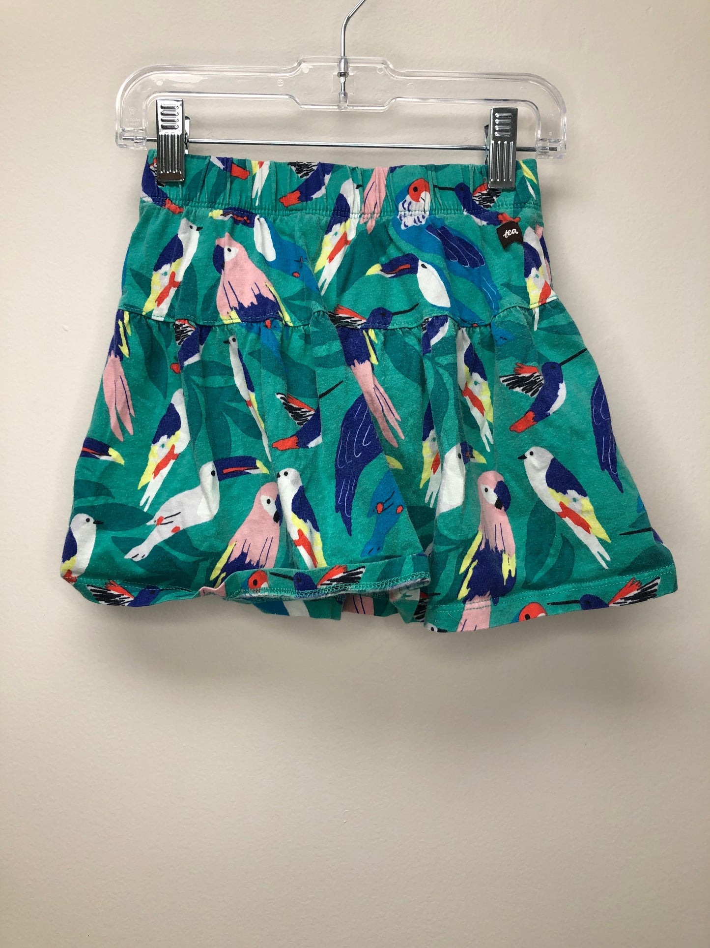 5 tea green parrot Skirt
