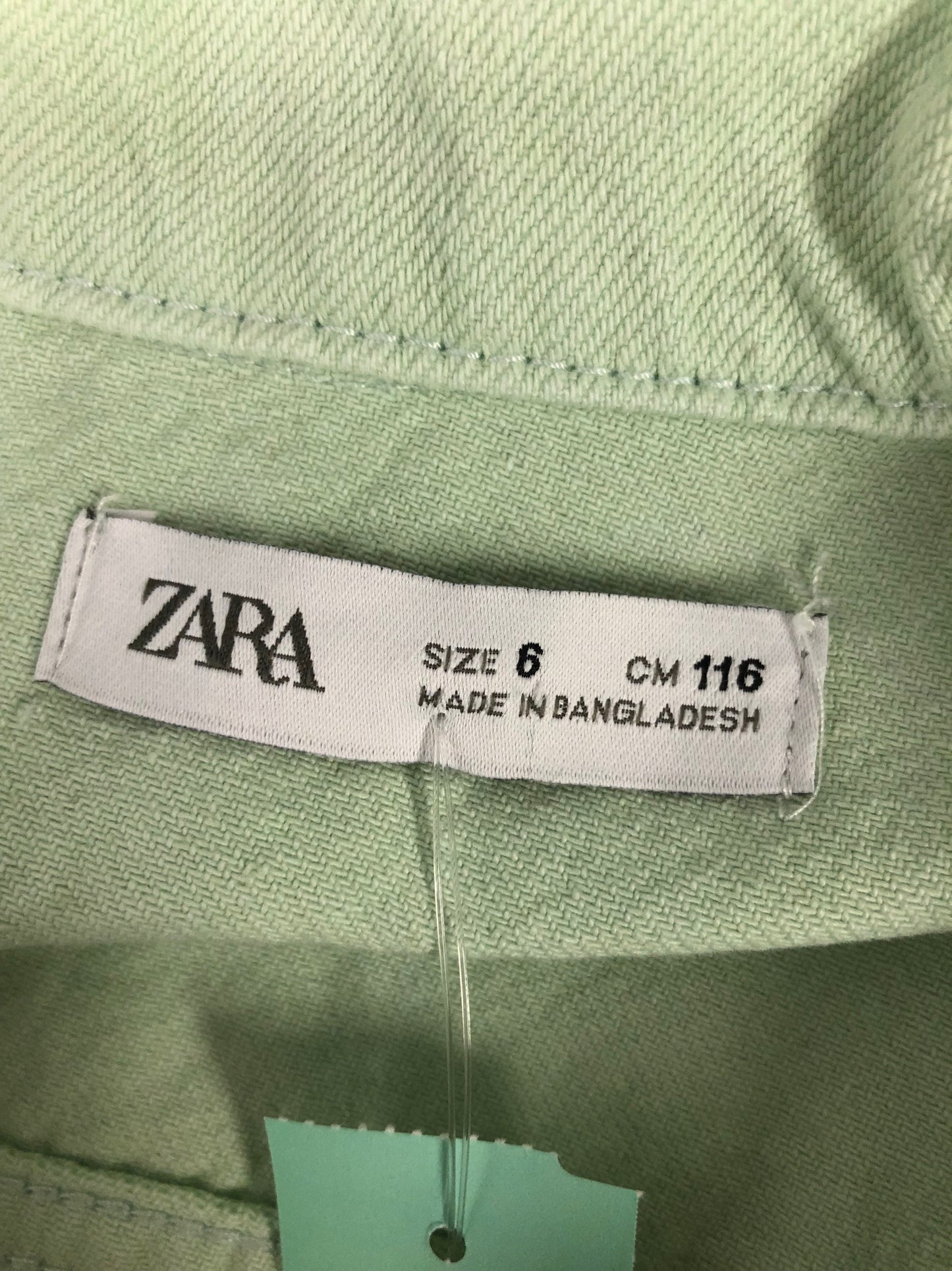 6 Zara green denim Romper
