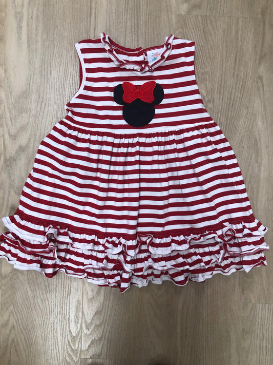 Stitchy Fish Child Size 5 Red Minnie Mouse Dress