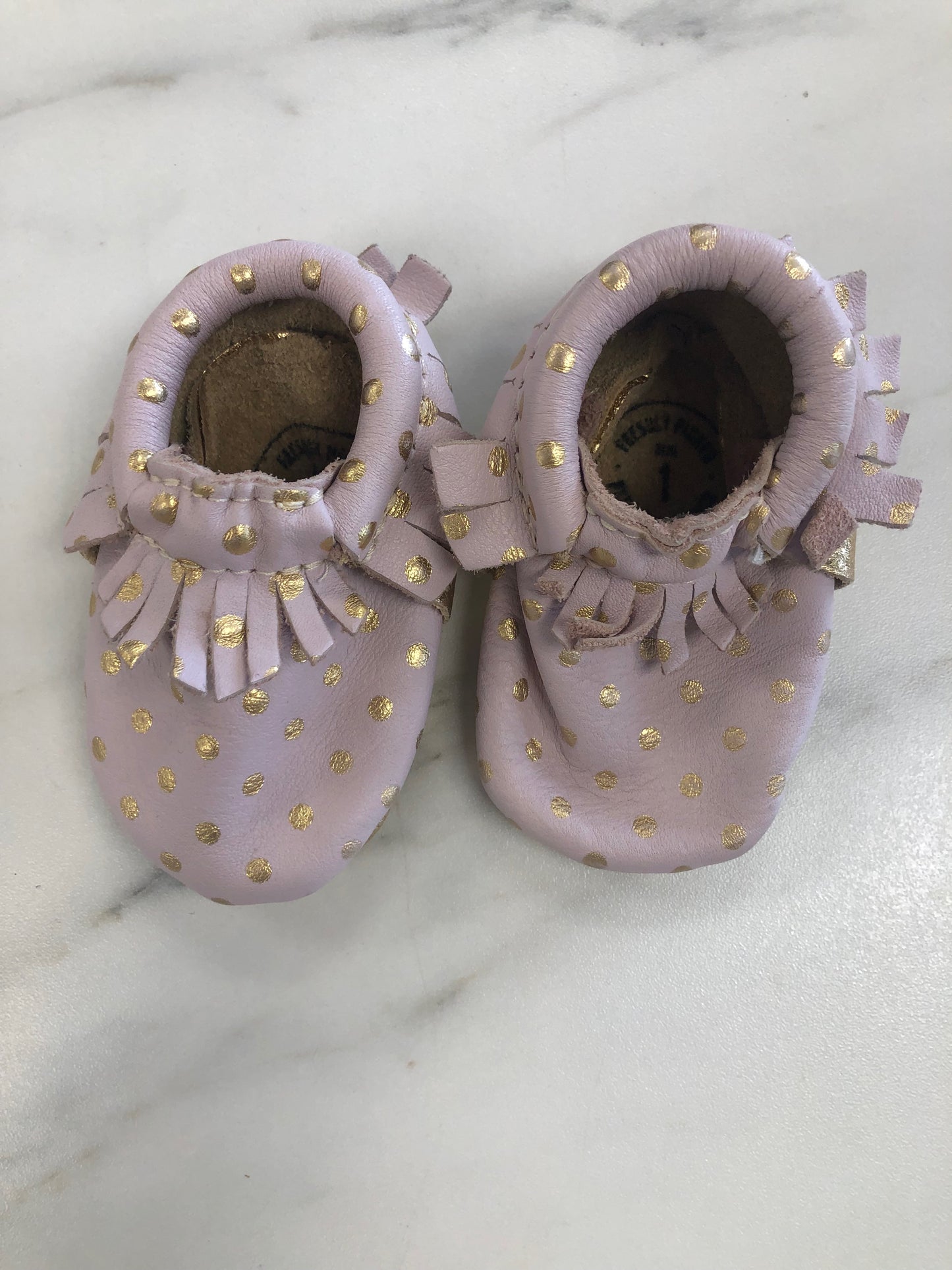 Freshly Picked Child Size infant Pink polka dot Shoes/Boots