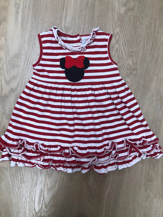 Stitchy Fish Child Size 2T Red Minnie Mouse Dress