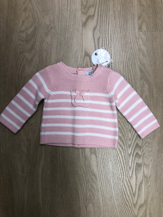 Dulces Child Size 3 Months Pink Stripe Sweater