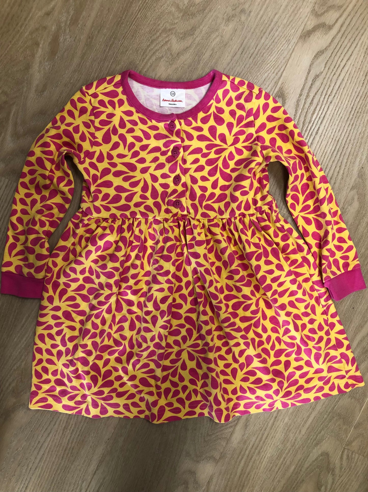 Hanna Andersson Child Size 5 Pink Print Dress