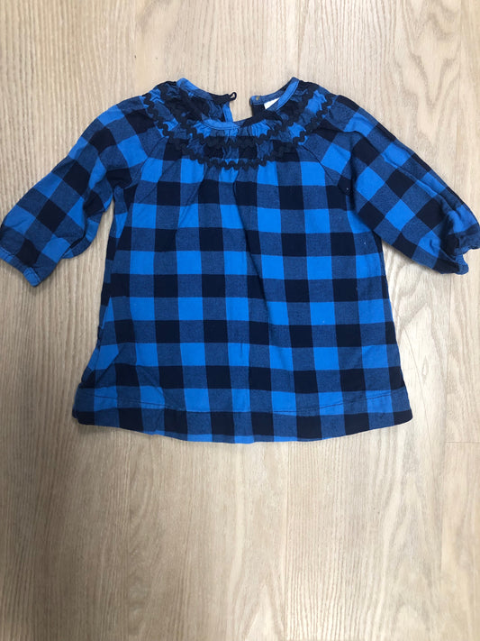 Hanna Andersson Child Size 6 Months Blue Checkered Dress