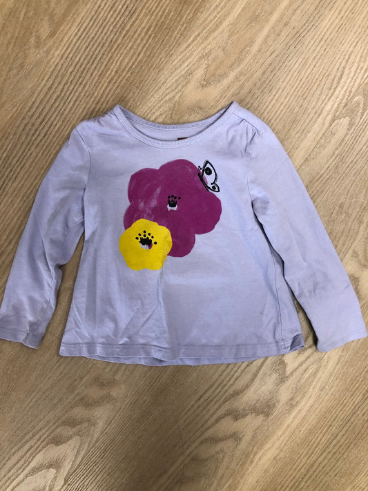 tea Child Size 18 Months Purple Floral Shirt