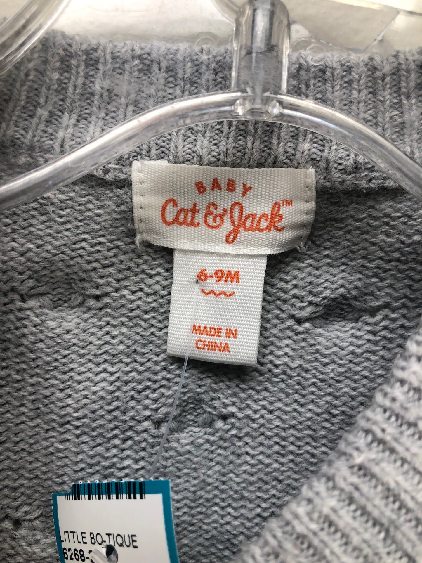6-9m Cat & Jack gray Sweater