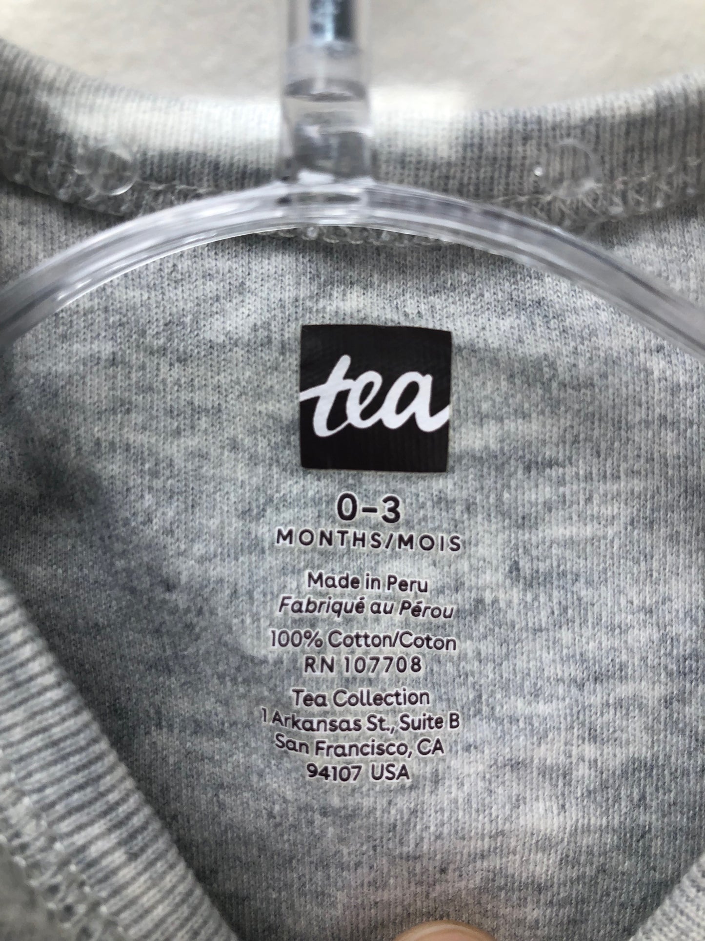 0-3m tea gray Bears Onesie