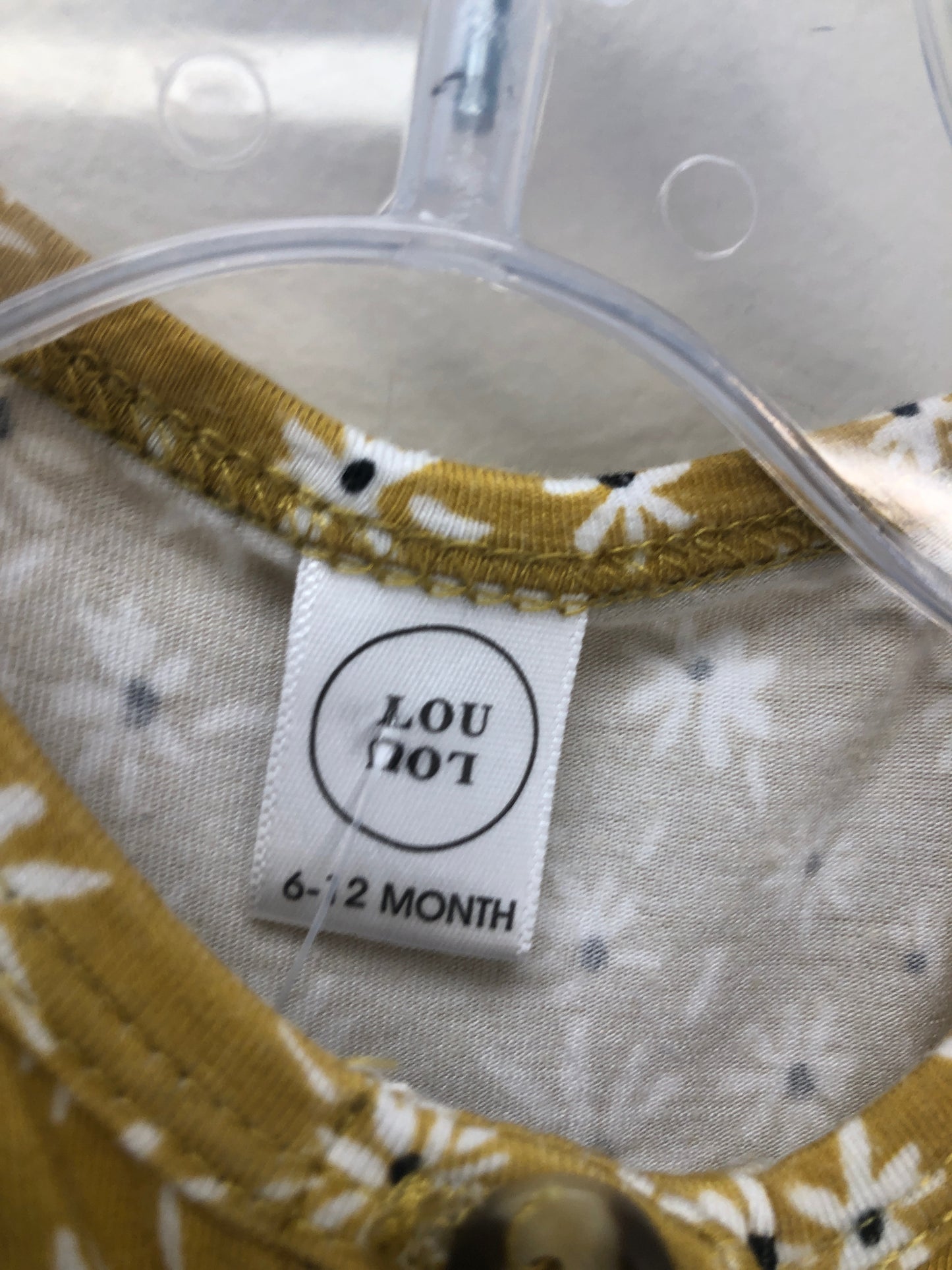 6-12 Months Lou Lou gold floral Romper