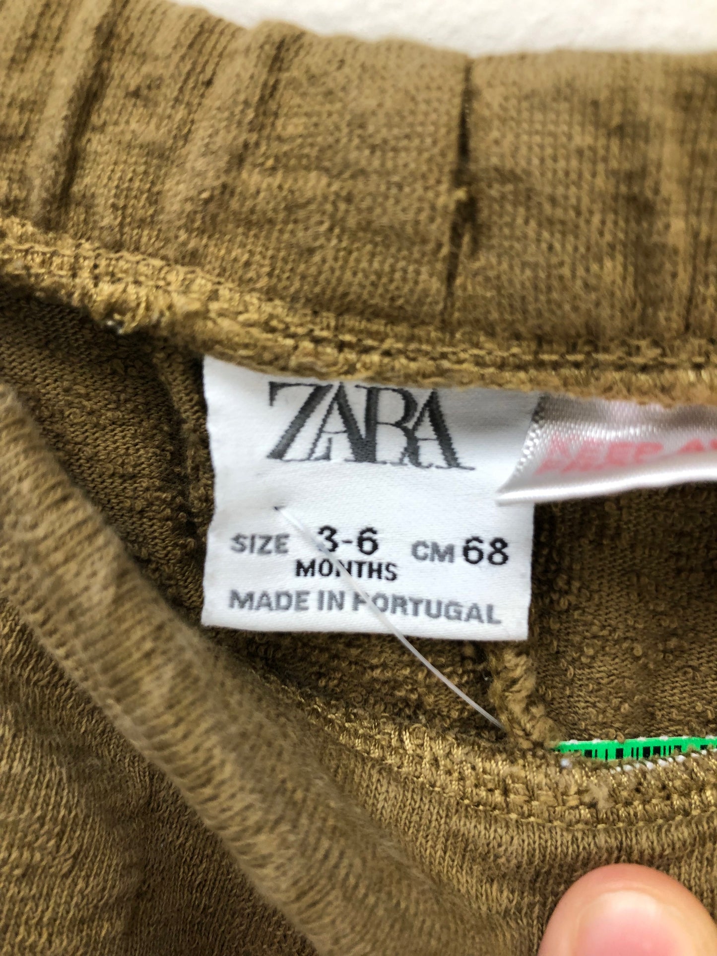 3-6m Zara chartreuse Pants