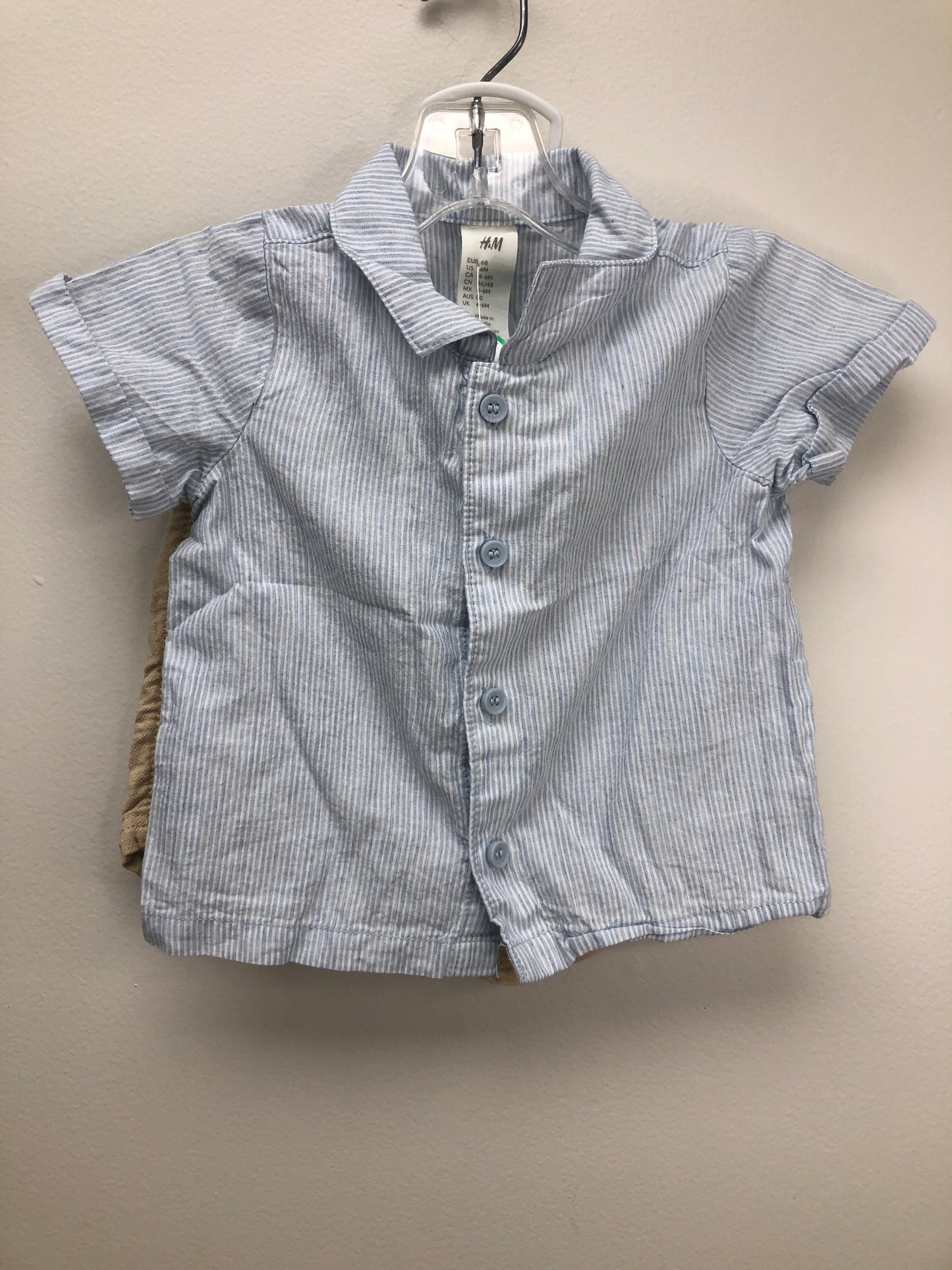 6M H&M blue stripe 2 PC Ensembles