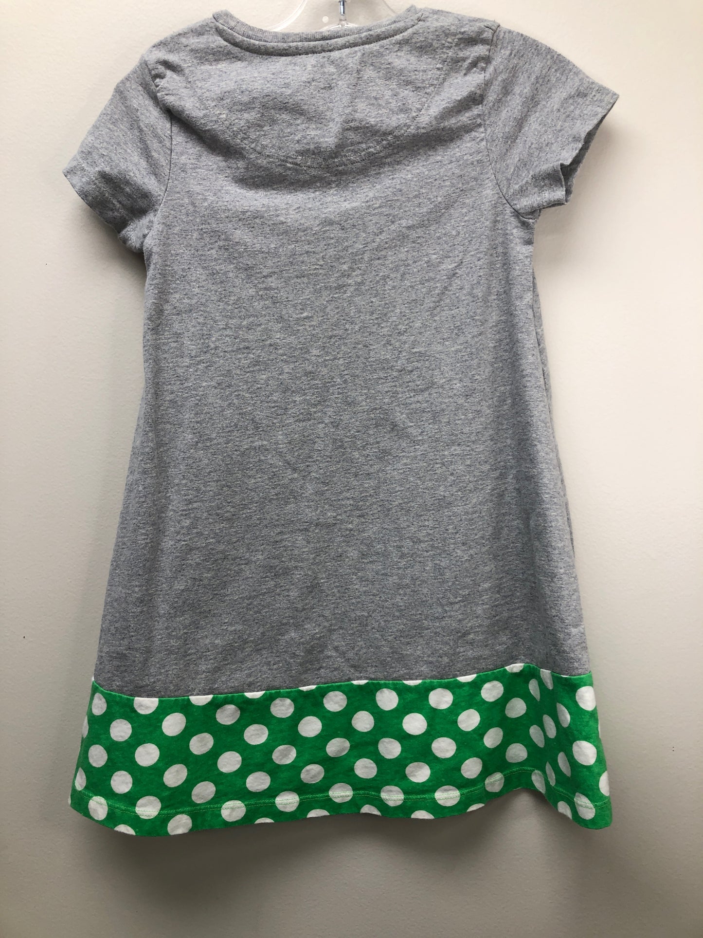 6-7 Mini Boden gray polka dot Dress
