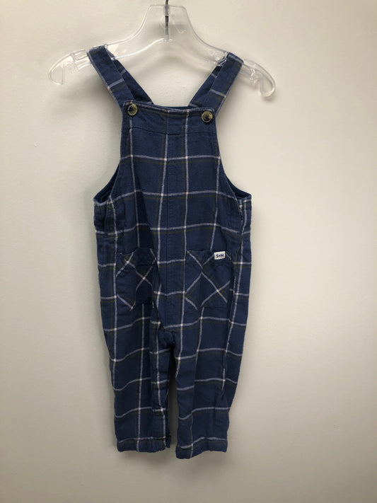 6-12m Sammy + Nat blue plaid 1 PC Ensemble