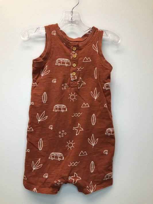 24M Little Co. rust Beach Romper