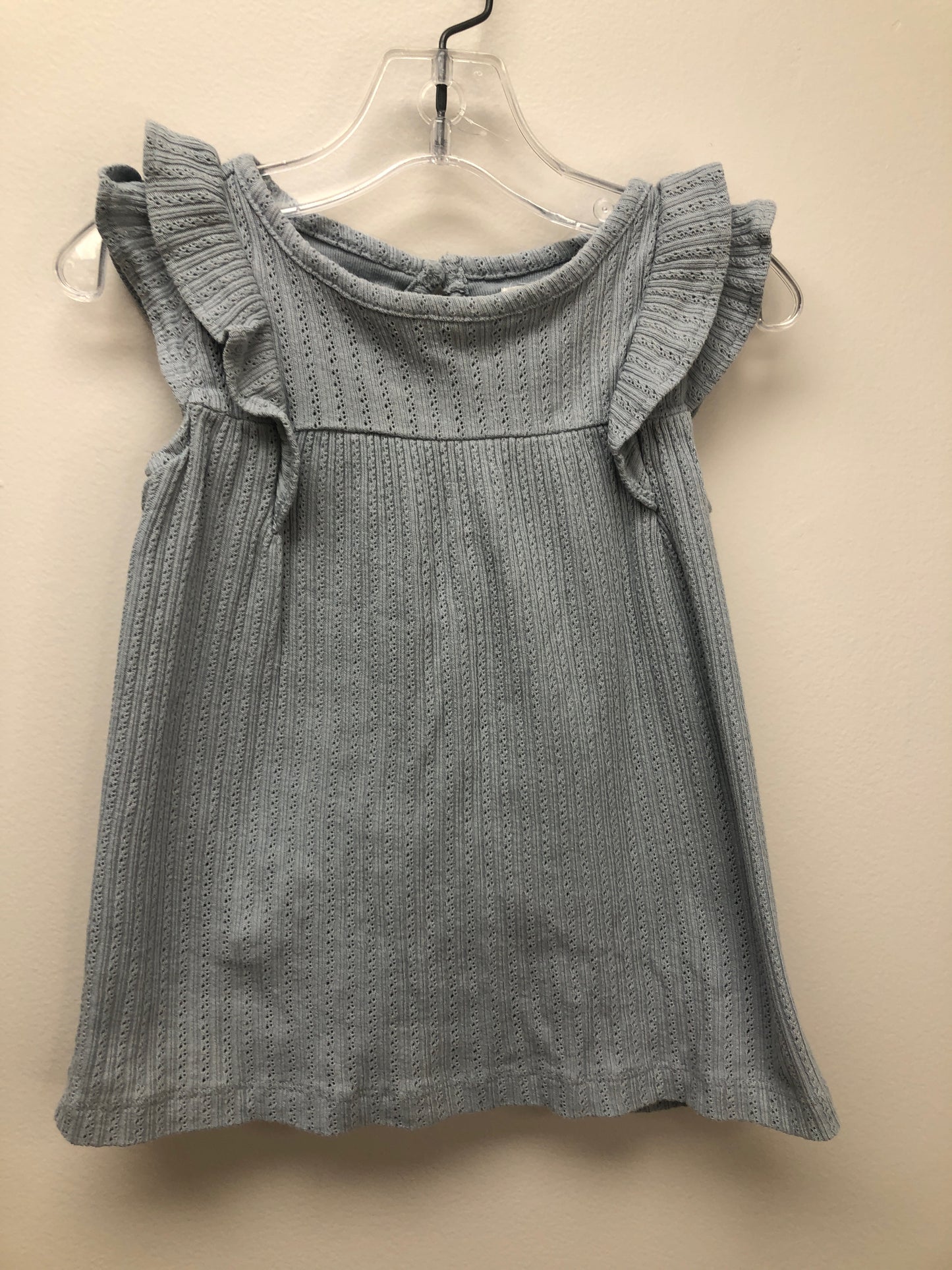 12 Months Little Planet blue pointelle Romper