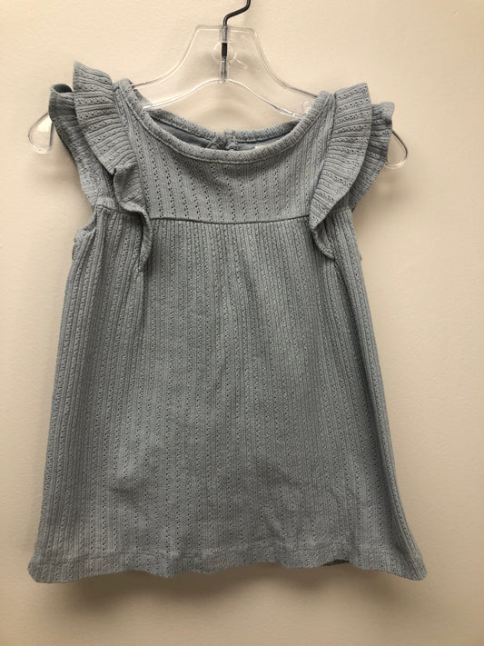 12 Months Little Planet blue pointelle Romper