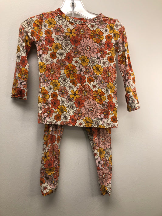 12 Months Gigi and Max orange floral Romper