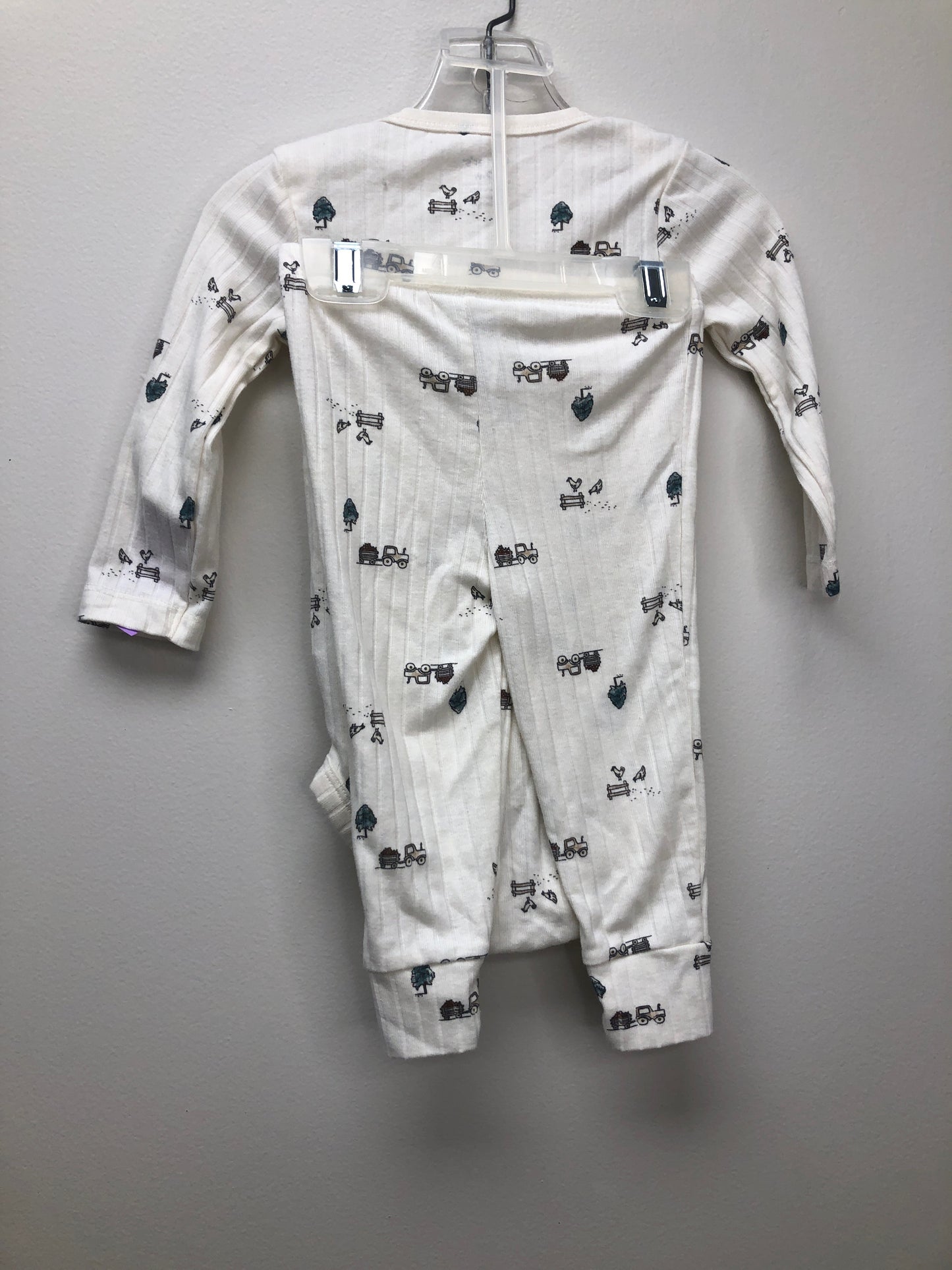 12m Carter's white farm animals Pajamas