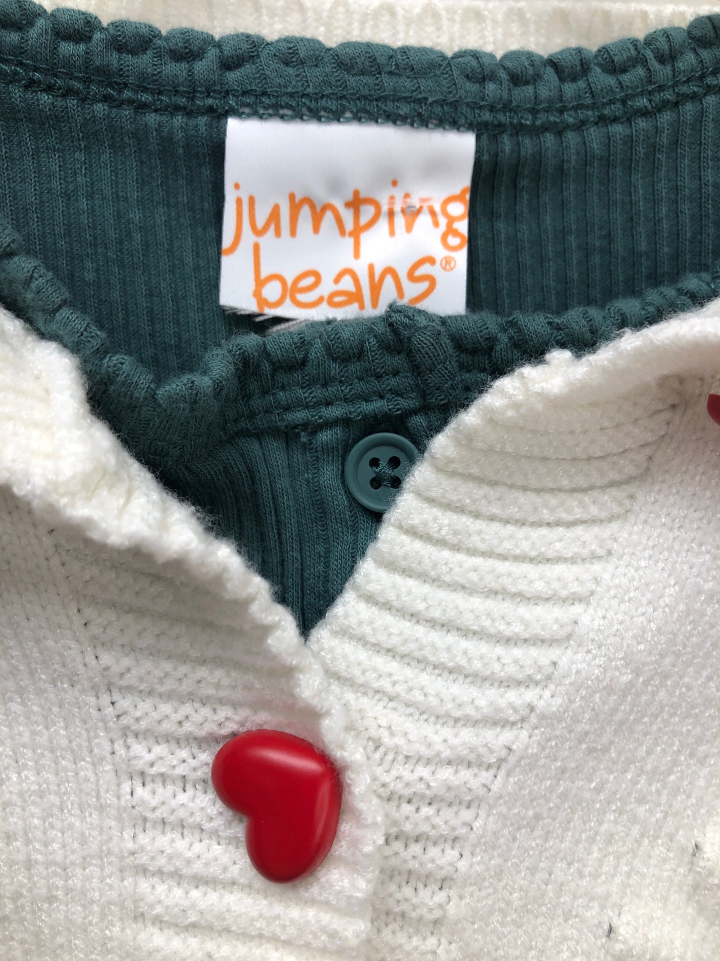 3 Jumping Beans  white cherries Sweater