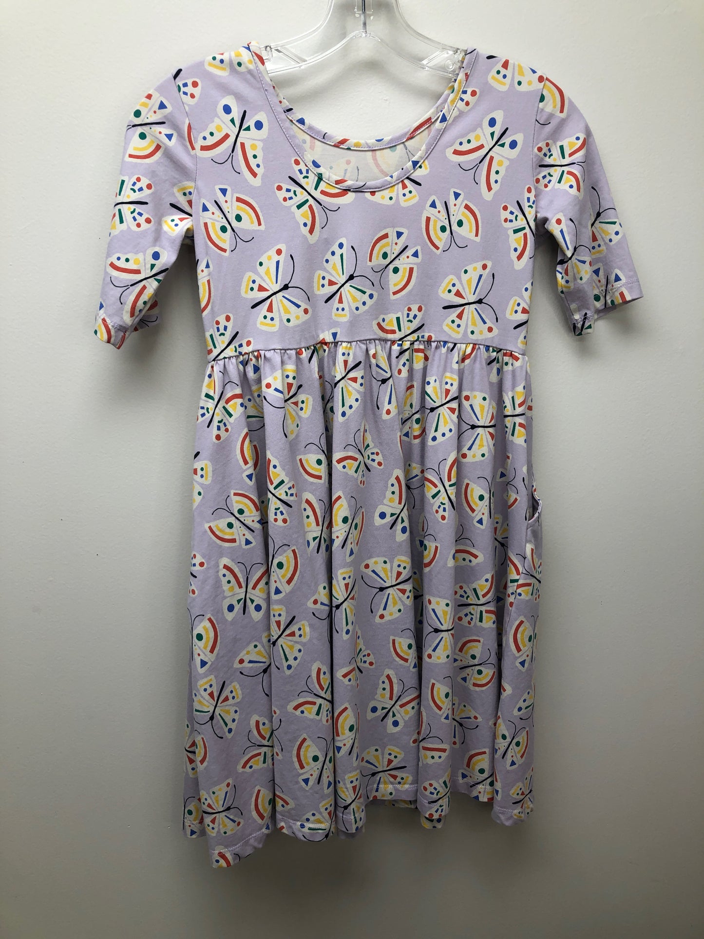 12 Hanna Andersson purple butterflies Dress