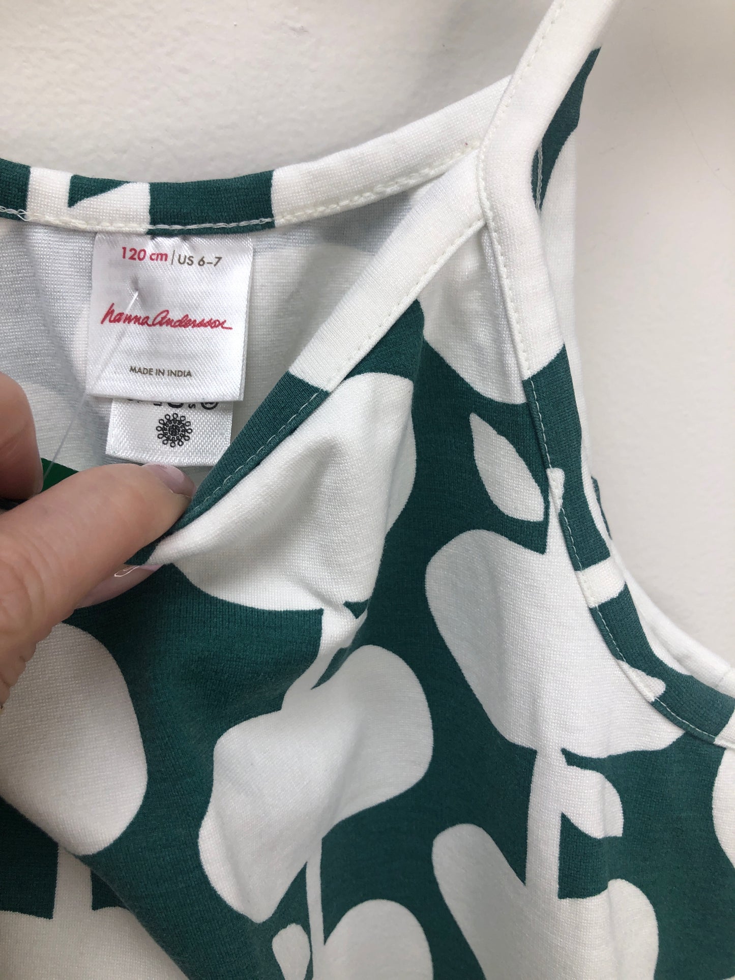 6/7 Hanna Andersson green apples Dress