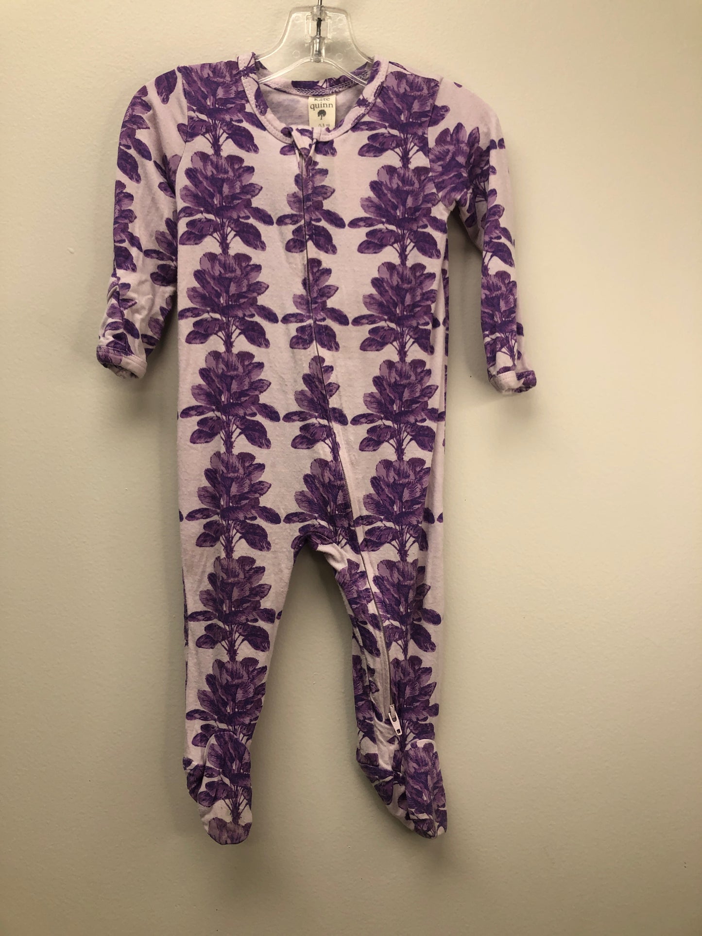 Kate Quinn Child Size newborn purple floral Sleeper