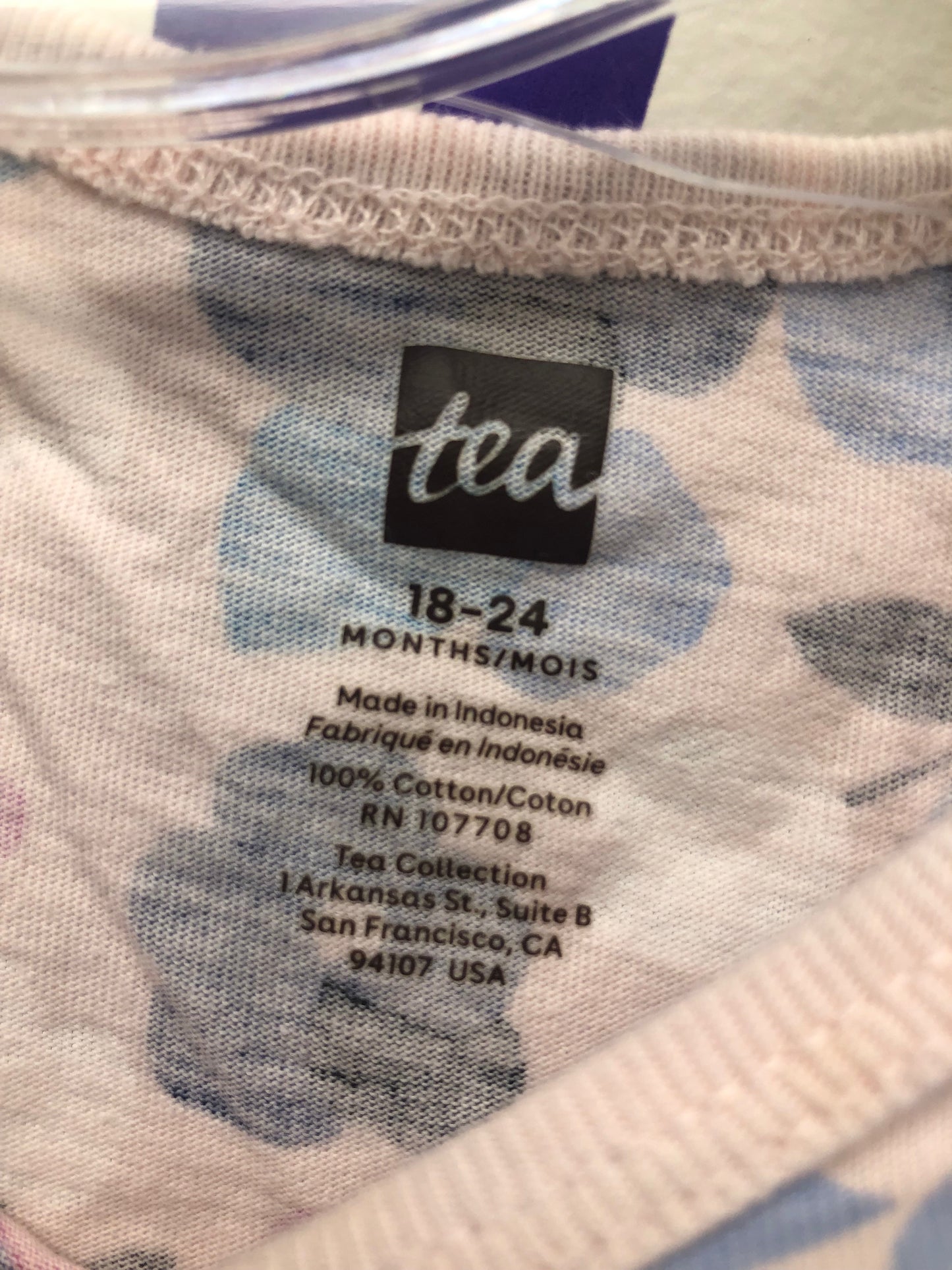 18-24 Months tea Child pink floral Romper