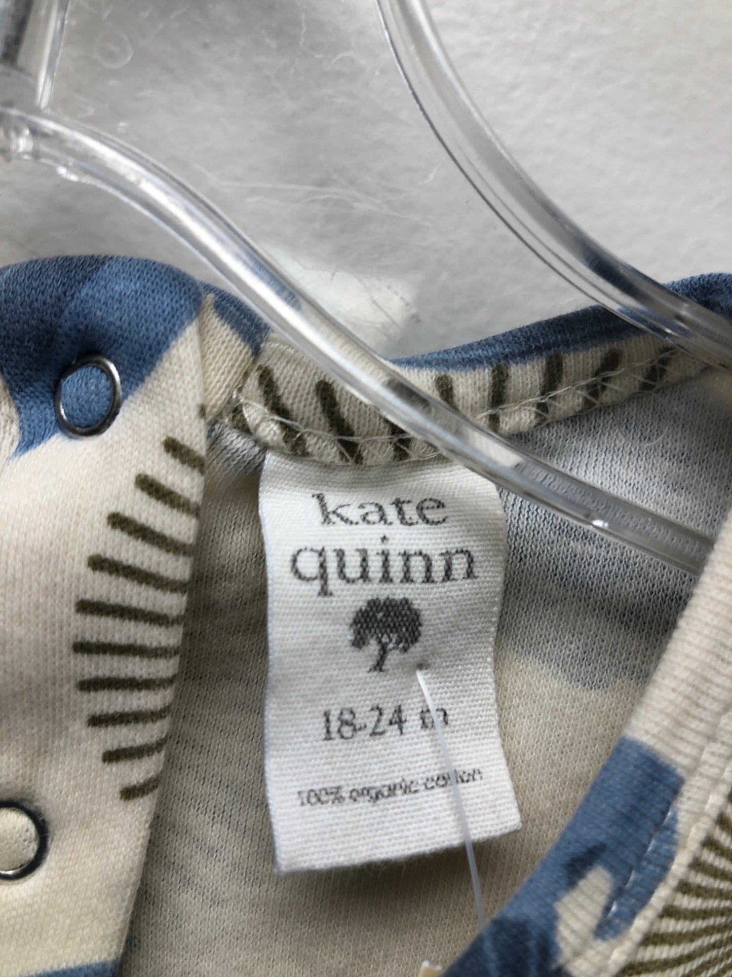 18-24m Kate Quinn blue print Onesie