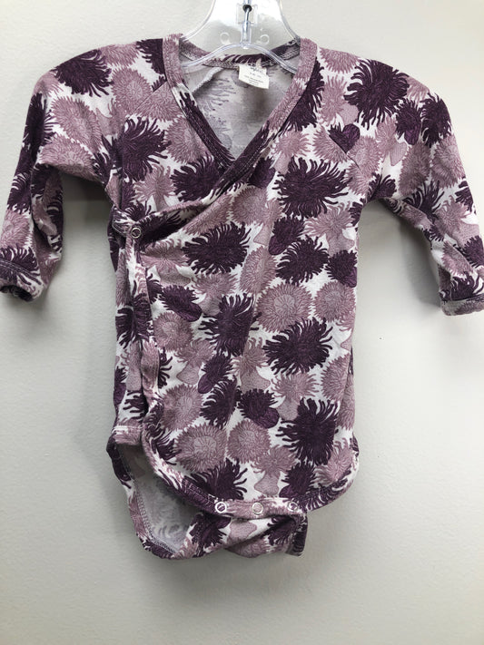 Kate Quinn Child Size 3 Months purple floral Onesie