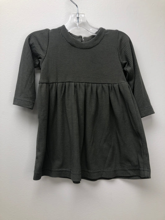 Newborn Mebie Baby green ribbed Dress