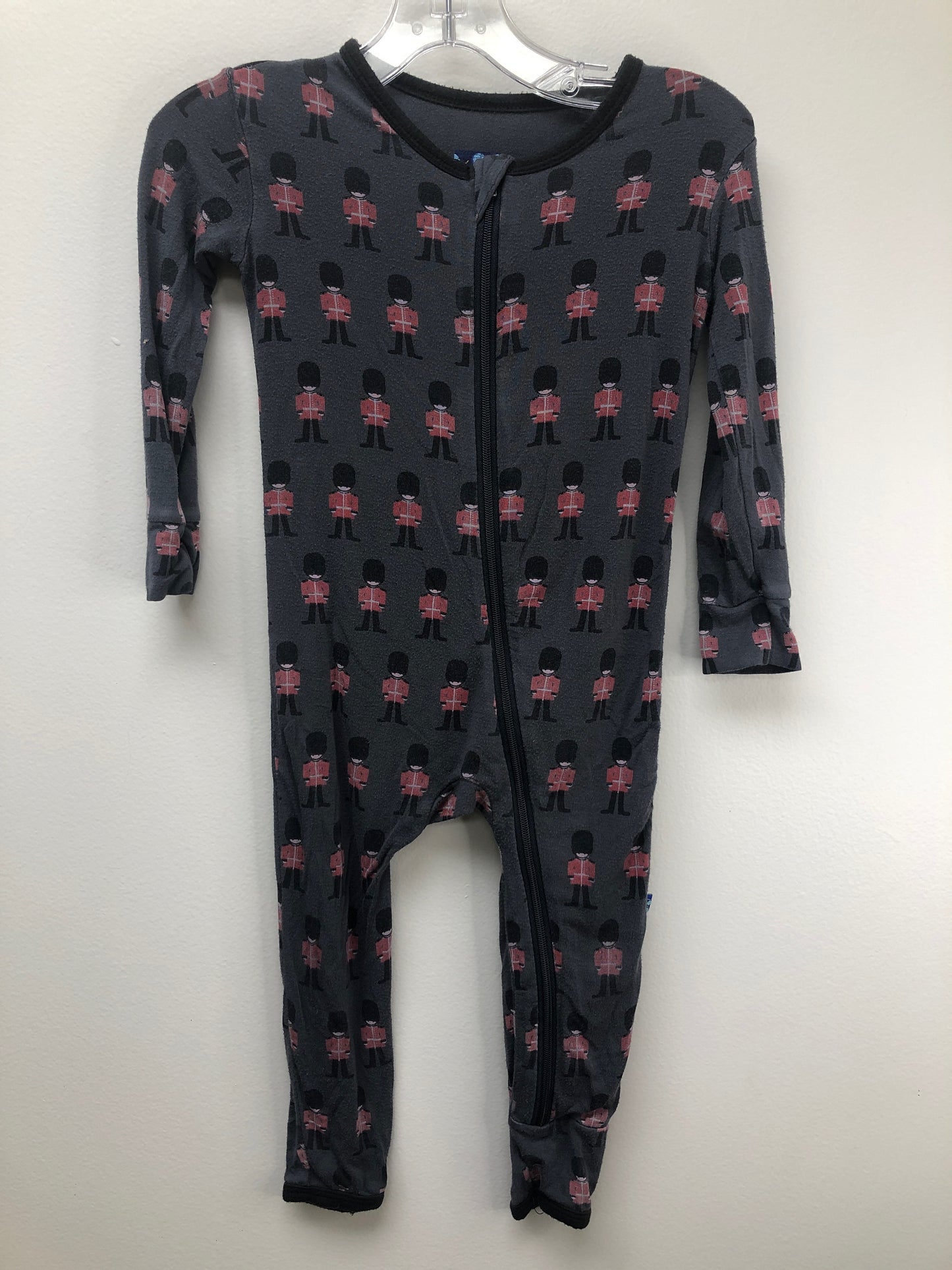 12-18 Months Kickee charcoal soldier Pajamas