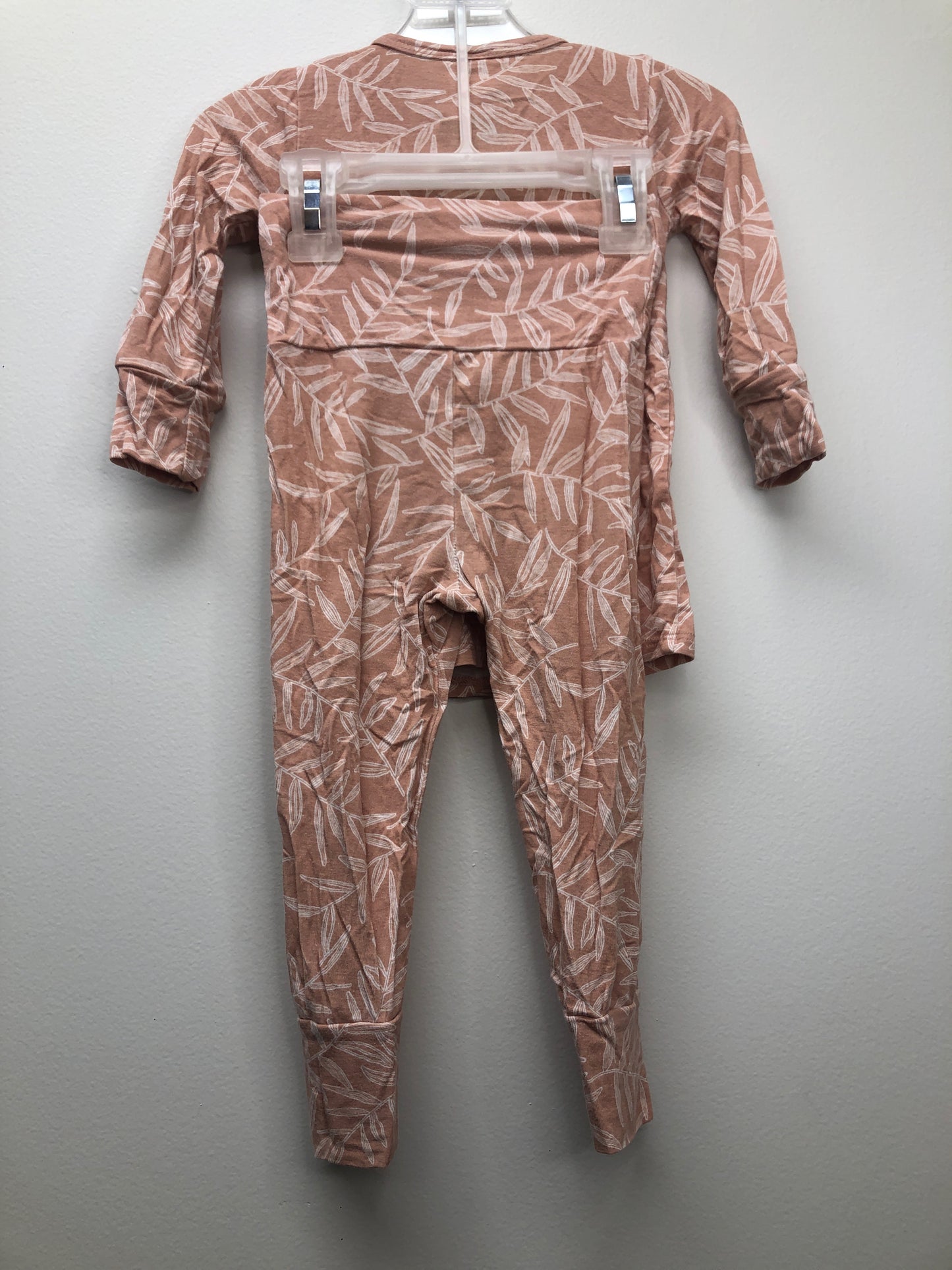 6-12 Months Lou Lou pink leaves 2 PC Ensembles