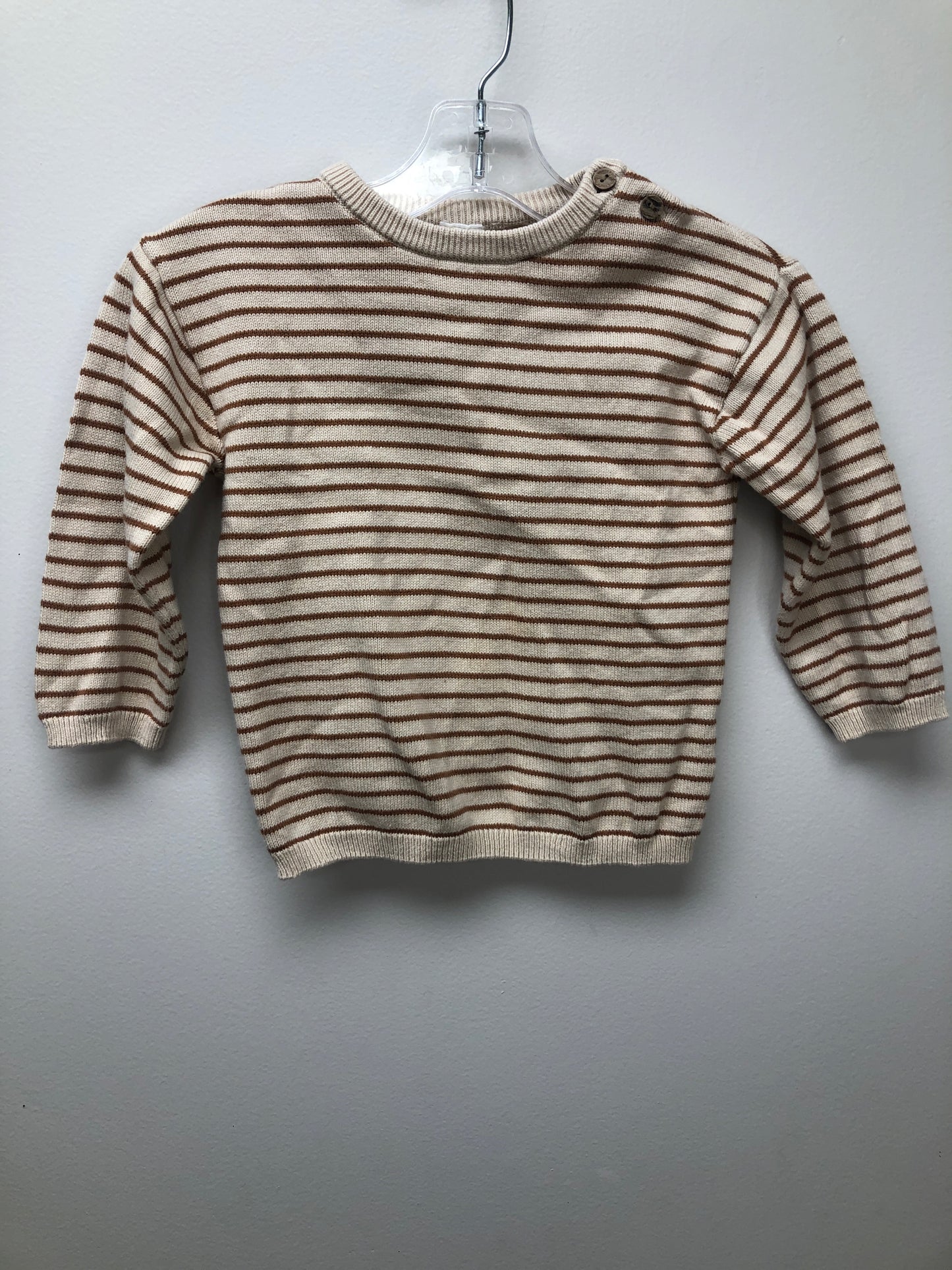 12m H & M cream stripe Sweater