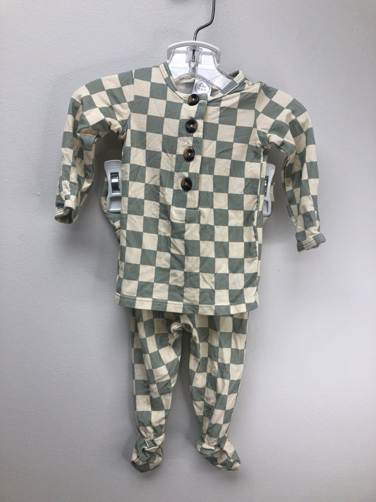 NB Lou Lou blue checkered 2 PC Ensembles