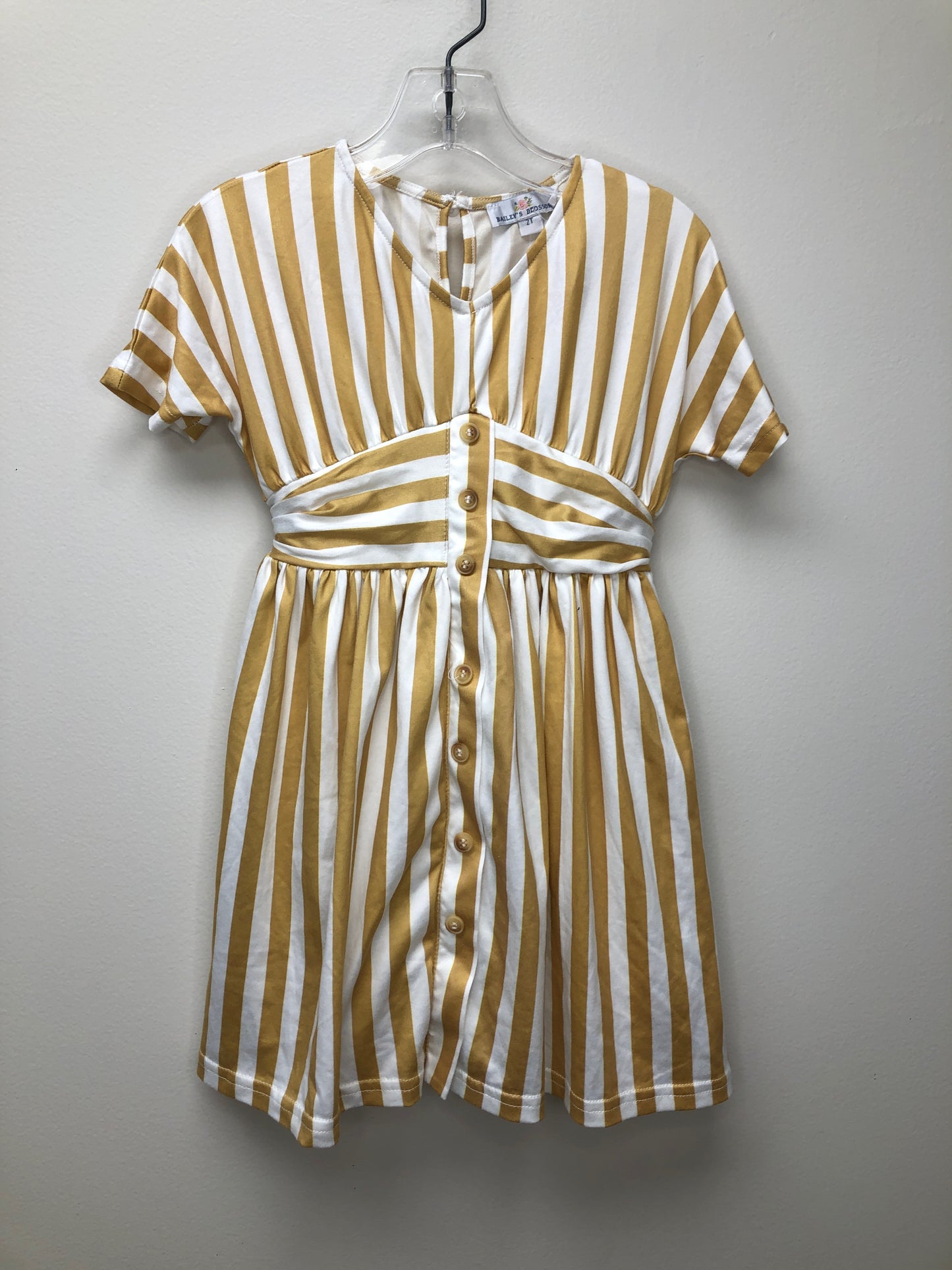2t Bailey's Blossoms yellow stripe Dress