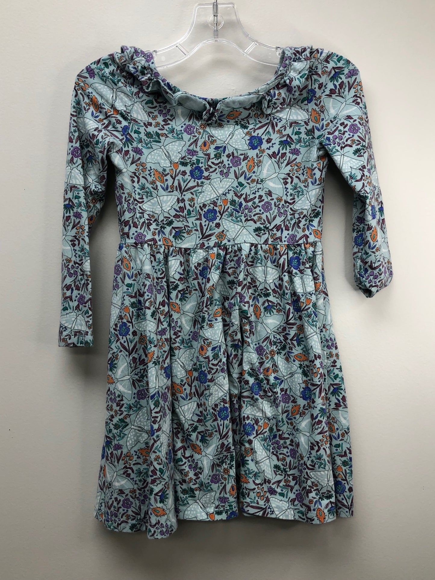 6y tea blue floral Dress
